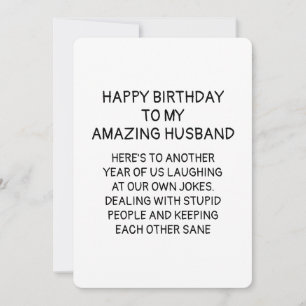 Cartão de Aniversário Divertido Minimalista para M