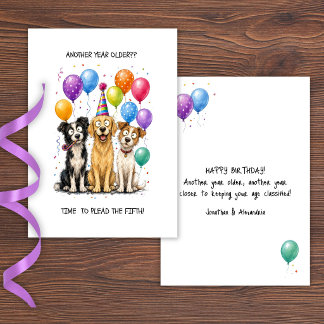 Cartão de Aniversário Divertido para Cães que se I