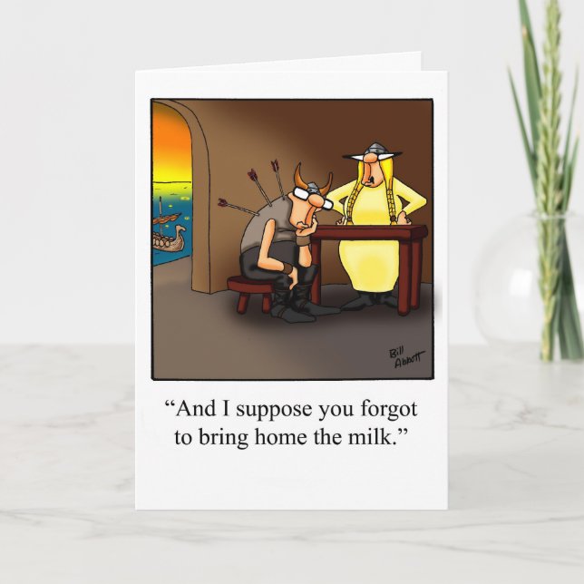 Cartão de Aniversário Divertido Para Ela (Frente)