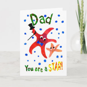 Cartão de aniversário divertido para o Pai: Starfi