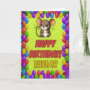 Cartão de Aniversário Divertido Personalizado do R