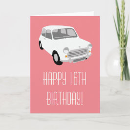Cartão de Aniversário do 16.º Aniversário do Retro