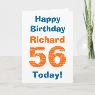 Cartão de aniversário do AGE e Name personalizado