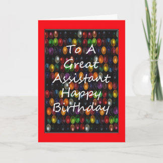 Cartão de Aniversário do Assistente de Professores