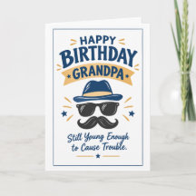 Cartão de Aniversário do Avô Engraçado