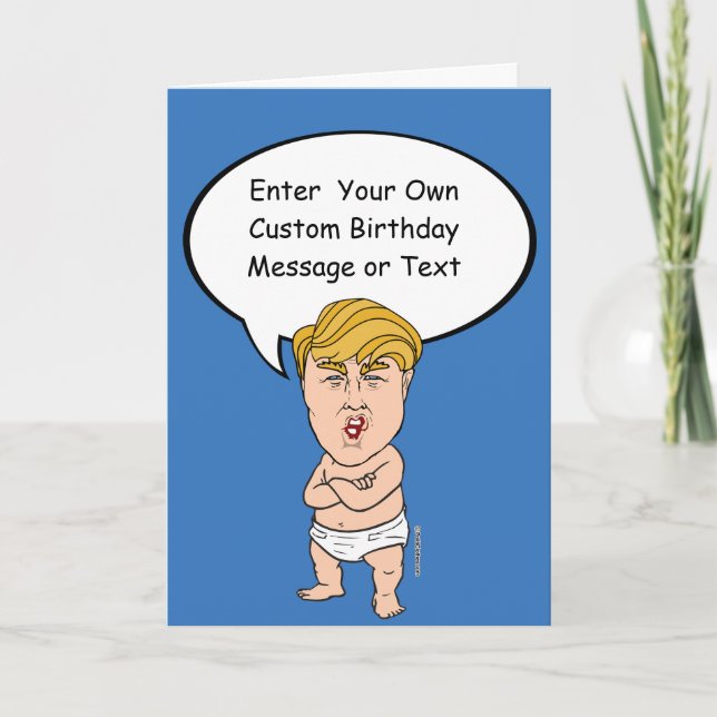 Cartão de Aniversário do Baby Donald Trump - Perso (Frente)