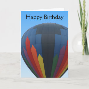 Cartão de Aniversário do Balão de Ar Quente