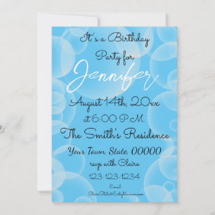 Cartão de Aniversário do Blast Blast Bble Azul Col