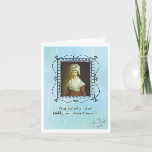 CARTÃO DE ANIVERSÁRIO DO BOLO HAT (Frente)