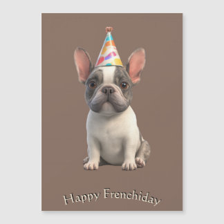 Cartão de Aniversário do Bulldog Francês