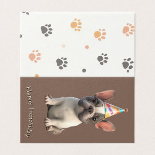 Cartão de Aniversário do Bulldog Francês