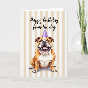 Cartão de Aniversário do Cachorro Sorridente