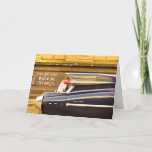 Cartão de Aniversário do Cadillac Clássico Tailfin