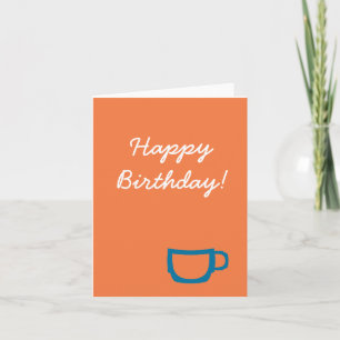 Cartão de aniversário do café