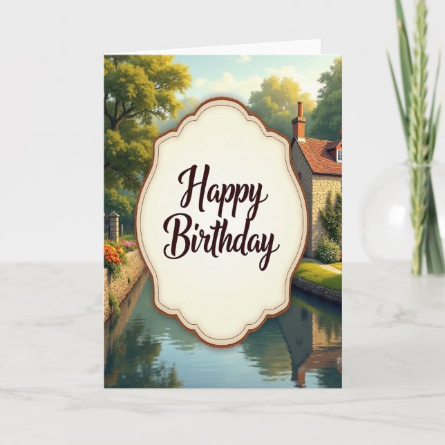 Cartão de Aniversário do Canal Tranquilo (Frente)