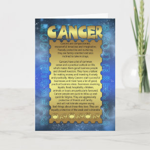 Cartão de Aniversário do cancer - Cartão de Ani