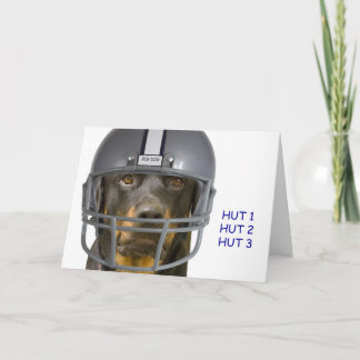 Cartão de Aniversário do Cão de Futebol Rottweiler
