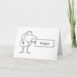 Cartão de Aniversário do Cara de Desenho Engraçado