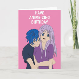 Cartão de aniversário do Casal Animanga