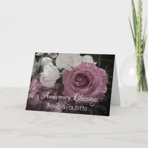 Cartão de aniversário do casal personalizado Elega