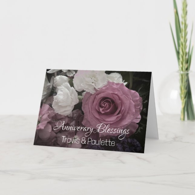 Cartão de aniversário do casal personalizado Elega (Frente)