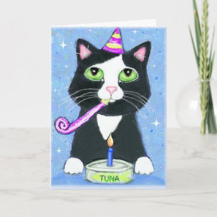 Cartão de aniversário do Cat Lover Boy