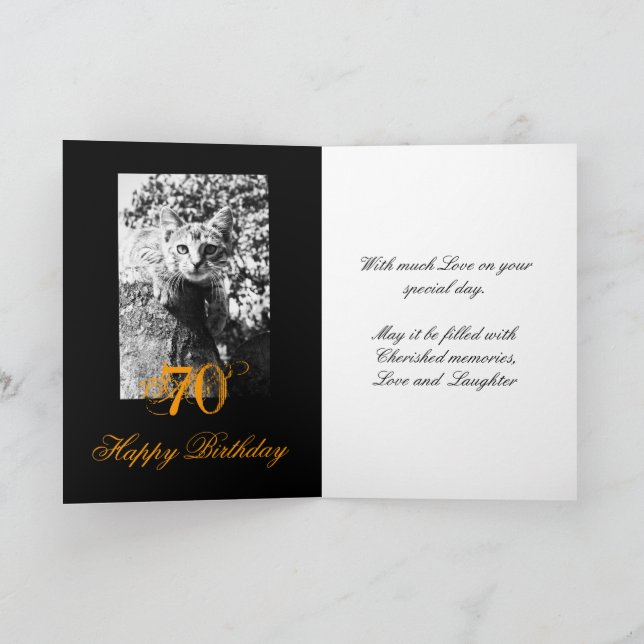 Cartão de Aniversário do Cat Lovers, Kitten Cheeky (Interior)