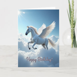 Cartão de Aniversário do Cavalo Alado Alegre