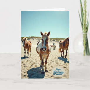 Cartão de Aniversário do Cavalo Majestoso