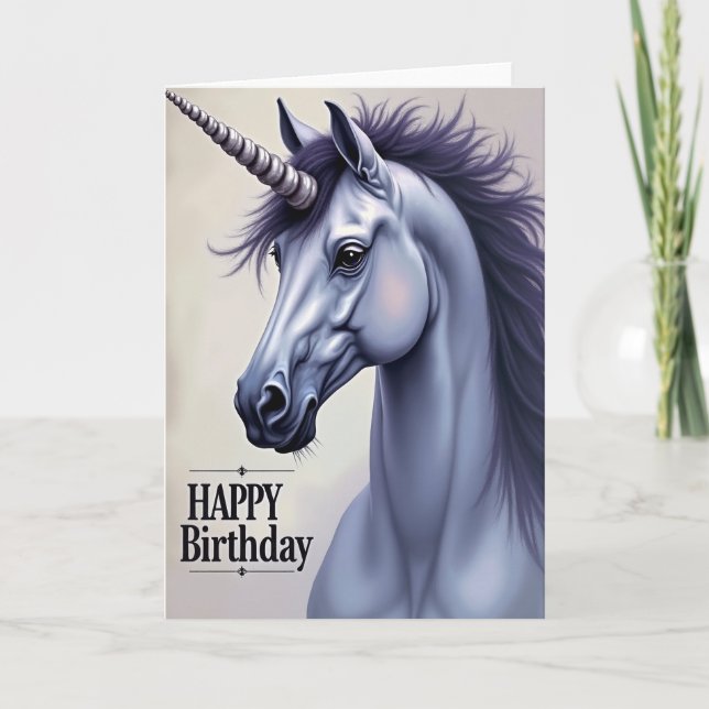 Cartão de Aniversário do Cavalo Mítico (Frente)