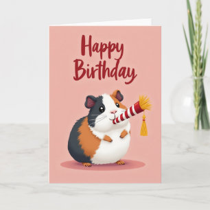 Cartão de Aniversário do Cavy Fofinho