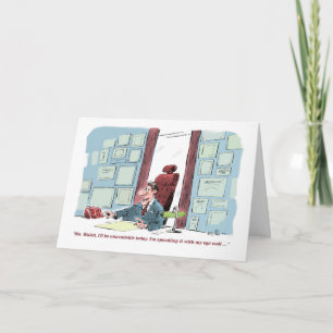 Cartão de aniversário do chefe Ego Wall