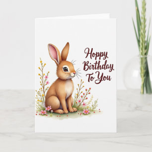 Cartão de Aniversário do Coelho da Primavera
