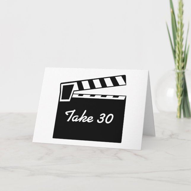 Cartão de Aniversário do Conselho Clapperboard do  (Frente)