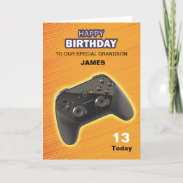 Cartão de Aniversário do Controlador de Jogo Perso