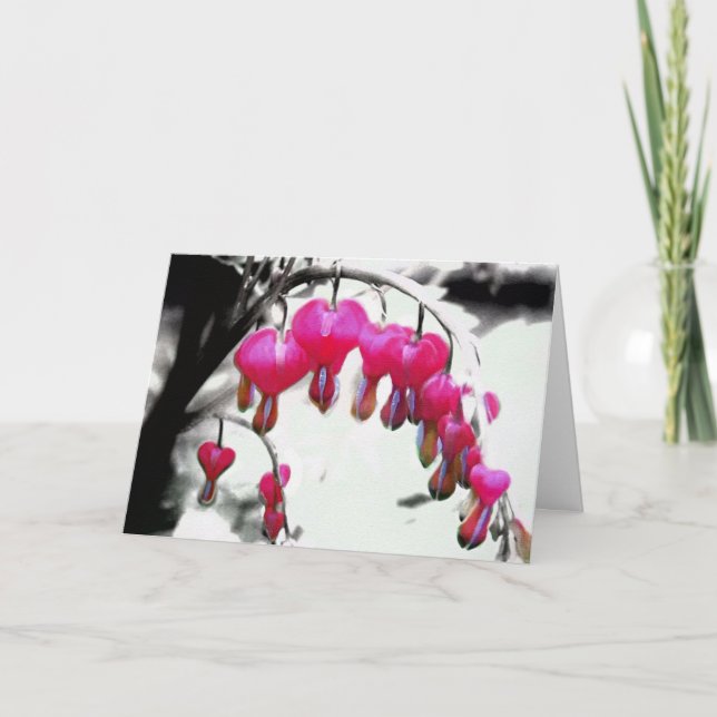 Cartão de Aniversário do Coração Sangrento (Frente)