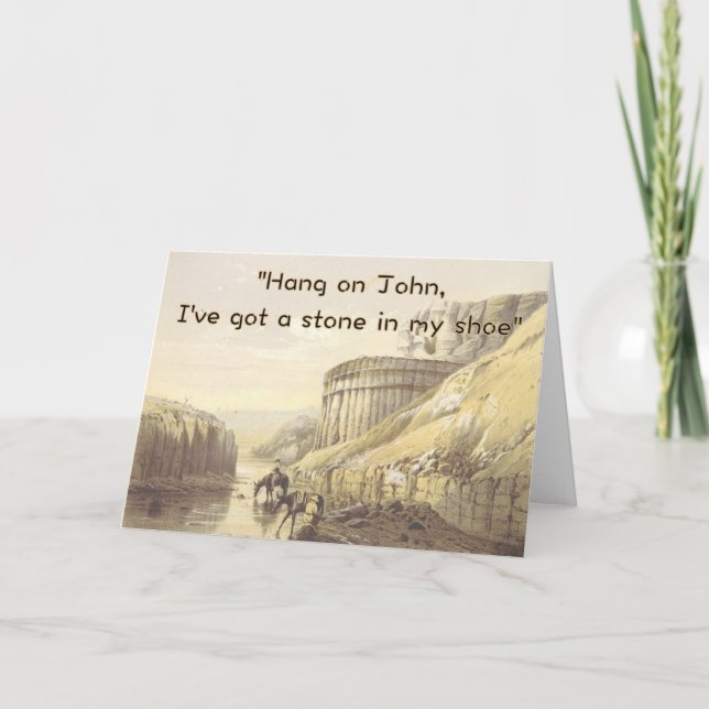 Cartão de Aniversário do Cowboy Engraçado Humoráve (Frente)