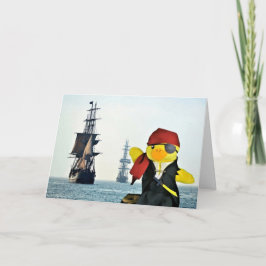 Cartão de aniversário do Danny Duck o Pirata