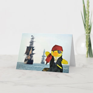 Cartão de aniversário do Danny Duck o Pirata