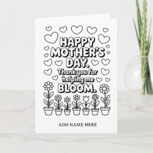 cartão de aniversário do dia das mães dobrável par