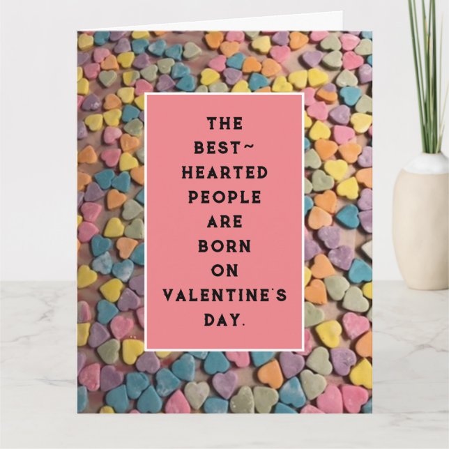 Cartão de aniversário do dia de os namorados (Frente)