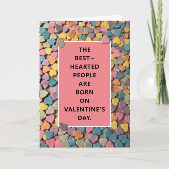 Cartão de aniversário do dia de os namorados (Frente)