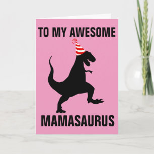 CARTÃO DE ANIVERSÁRIO DO DINOSSAUR MAMASAURUS