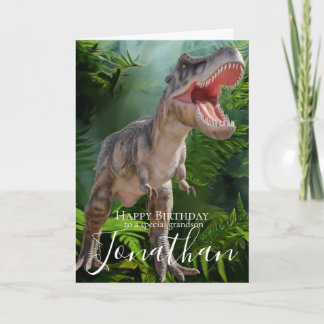 Cartão de Aniversário do Dinossauro