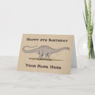 Cartão de Aniversário do Dinossauro Apatossauro Ju