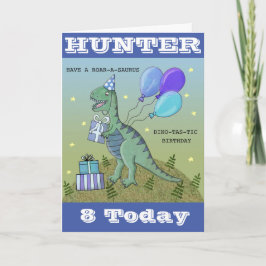 Cartão de Aniversário do Dinossauro Personalizado