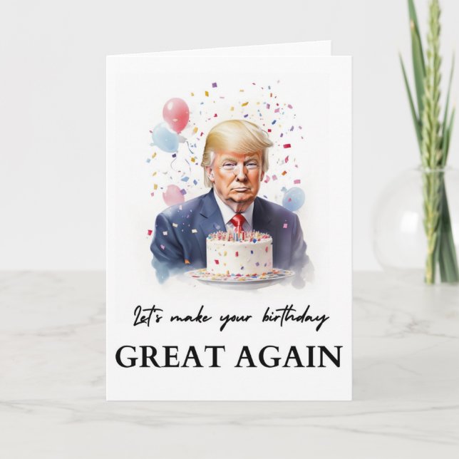Cartão de Aniversário do Donald Trump (Frente)
