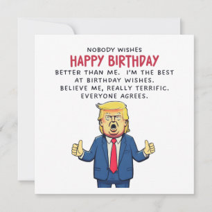 Cartão de Aniversário do Donald Trump