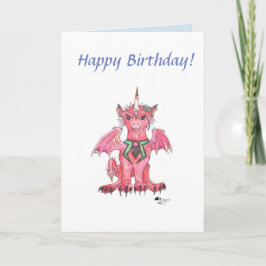 Cartão de Aniversário do Dragão Unicorn Pegasus Re