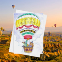 Cartão de aniversário do Dragon Balloon